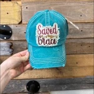 Turquoise “Saved by Grace” Women’s Hat